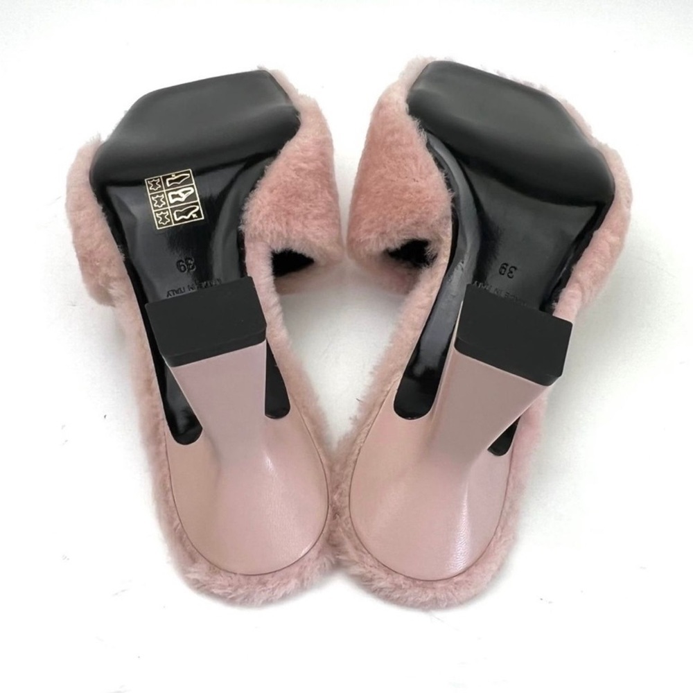 VERSACE La Medusa Faux Fur Slide Sandal sz 9 - Picture 13 of 14